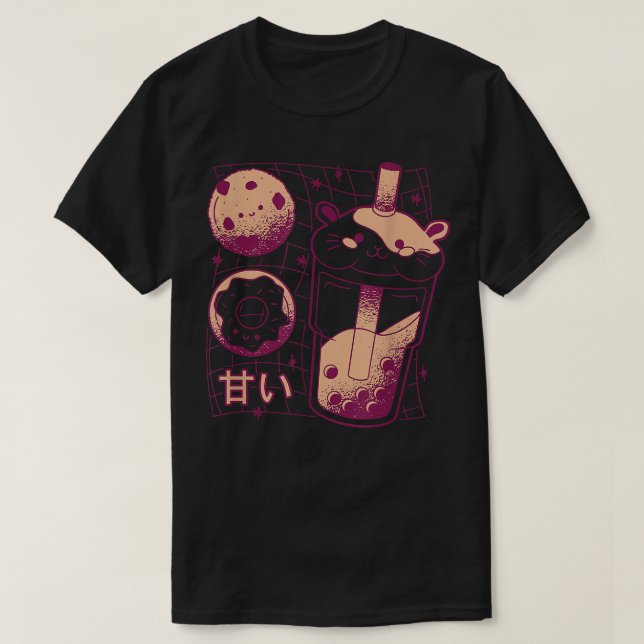 Guinea Pig Boba Tea Bubble Tea Kawaii Guinea Pig B T-Shirt (Design vorne)