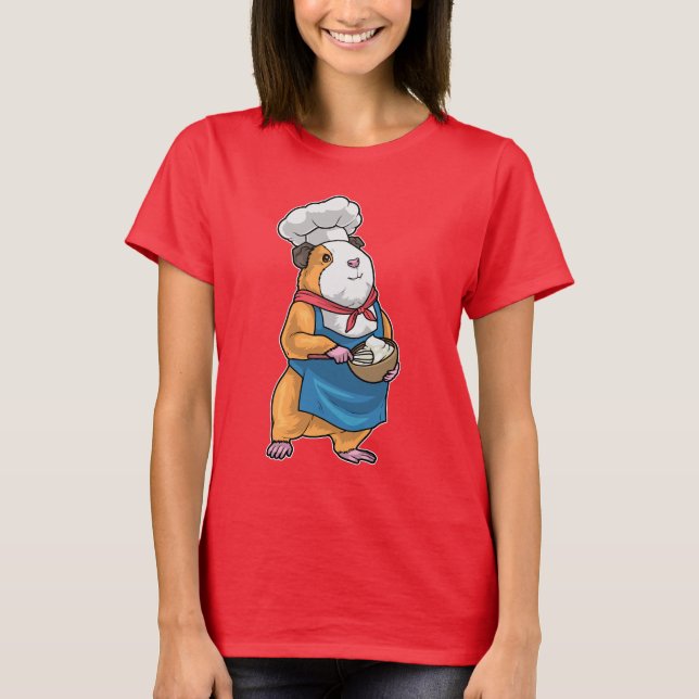 Guinea pig Chef Bowl Cook T-Shirt (Vorderseite)