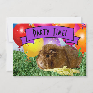 Guinea Pig Children's 3. Geburtstag Party Balloons Einladung