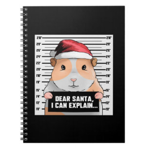 Guinea Pig Christmas Cavy Lieber Santa I kann erkl Notizblock