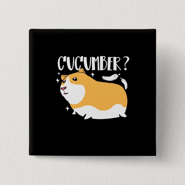 Guinea Pig Cucumber Button (Vorderseite)