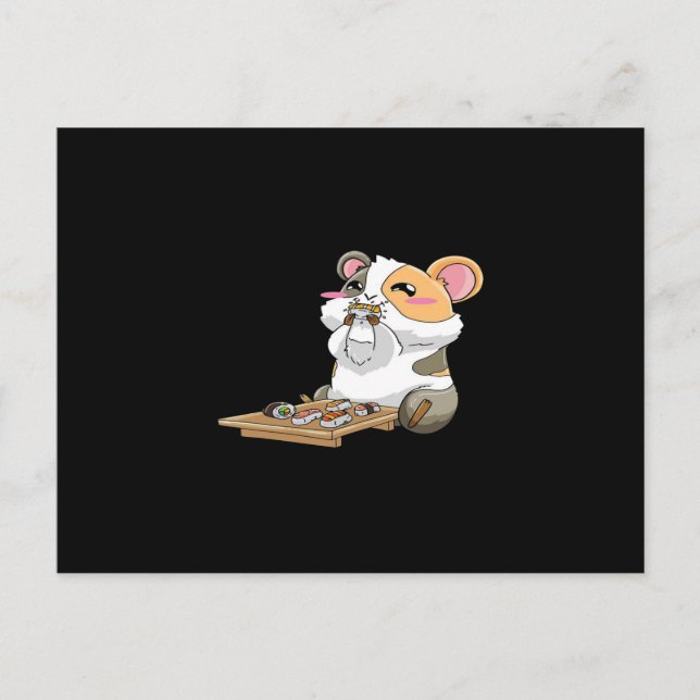 Guinea Pig Eating Sushika Guinea Pig Postkarte (Vorderseite)