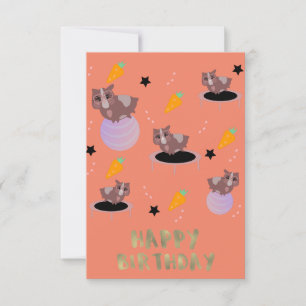 Guinea Pig Fitness Gym Funny Design Karte