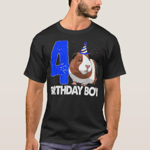Guinea Pig Geburtstag Junge 4 Frauen Funny Cavy Pe T-Shirt