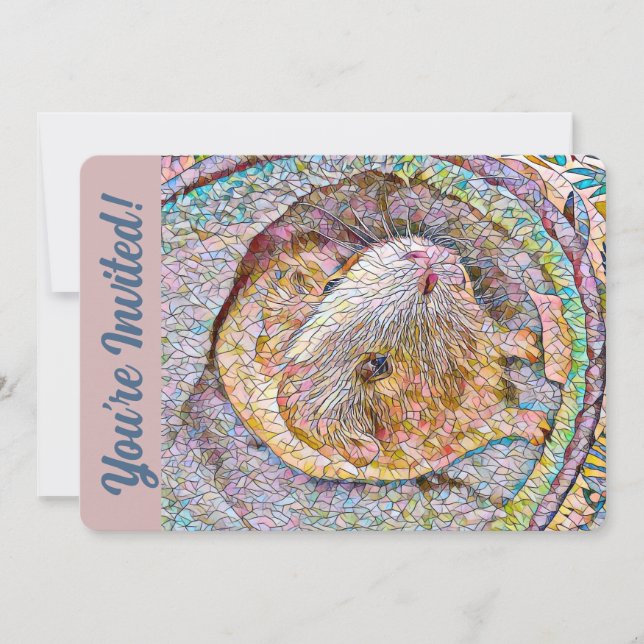 Guinea Pig Geburtstagsparty Einladungen (Vorderseite)
