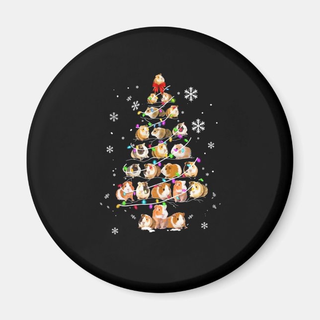 Guinea Pig Gift | Frohe Weihnachts-Guinea Pig Magnet (Vorne)