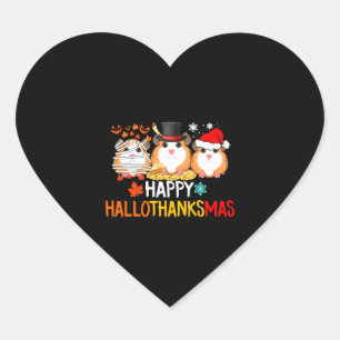 Guinea Pig Halloween Erntedank Weihnachten Herz-Aufkleber