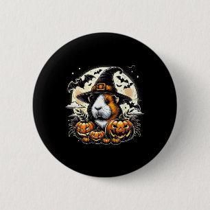 Guinea Pig Halloween Hexenkunst Button