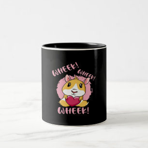 Guinea Pig Heart Wheel Niedliches Baby Pet Lover Zweifarbige Tasse