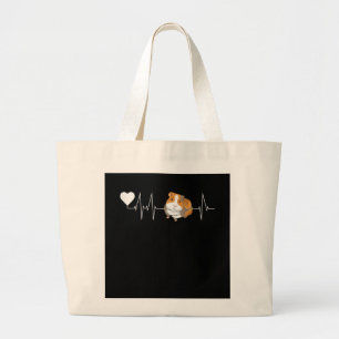 Guinea Pig Heartbeat Niedliches Cavy-Geschenk Jumbo Stoffbeutel