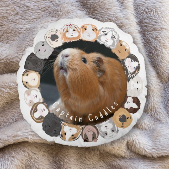 Guinea Pig individuell einstellbar Rundes Kissen (Von Creator hochgeladen)