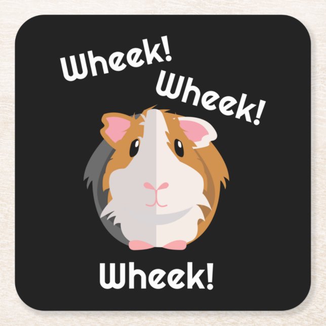 Guinea Pig Liebe Rechteckiger Pappuntersetzer (Vorderseite)