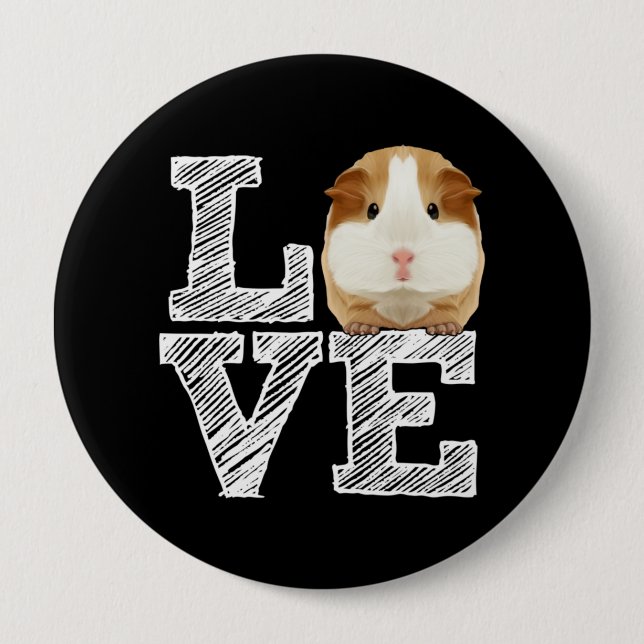 Guinea Pig Liebe Rodent Wheel Button (Vorderseite)