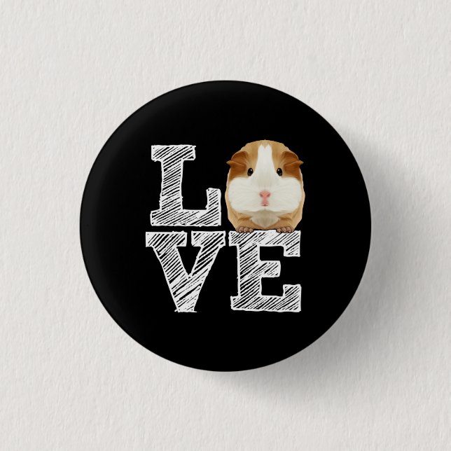 Guinea Pig Liebe Rodent Wheel Button (Vorderseite)