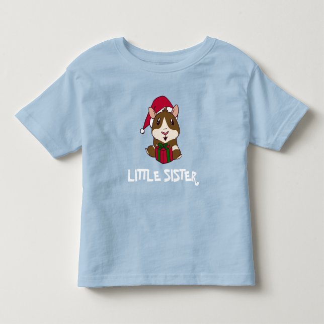 Guinea Pig Little Sis personalisieren Kleinkind T-shirt (Vorderseite)
