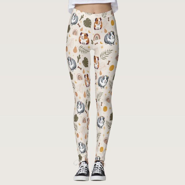 Guinea Pig Lover Geschenk Leggings (Vorderseite)
