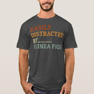 Guinea Pig Lover Retro Funny leicht abgelenkt durc T-Shirt