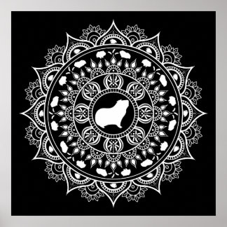 Guinea Pig Mandala Art Poster