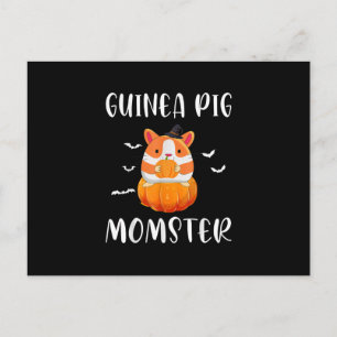 Guinea Pig Momster Pumpkin Monster Funny Halloween Postkarte