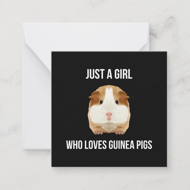 Guinea Pig nur ein Mädchen Liebe Wheel Mitteilungskarte (Vorderseite)