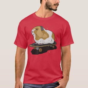 Guinea Pig on Skateboard T-Shirt