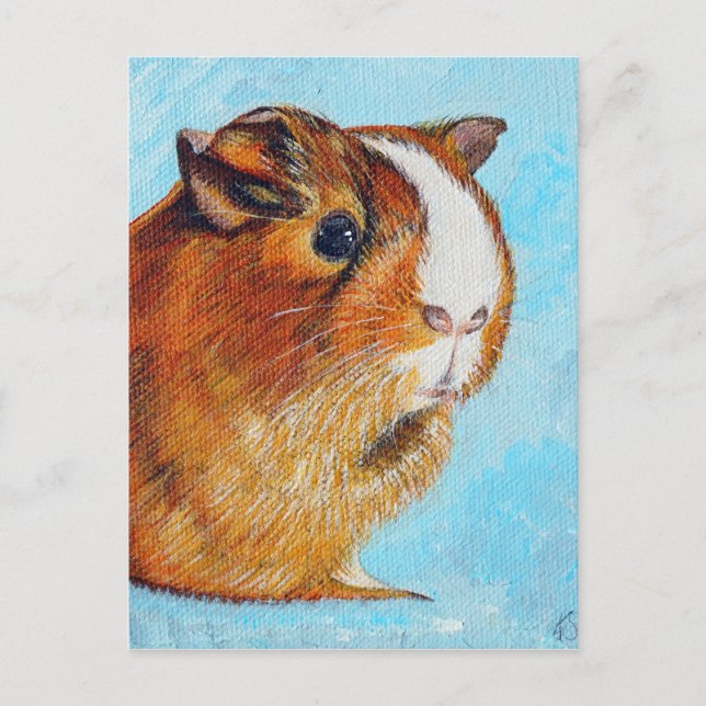 Guinea Pig Painting Postkarte (Vorderseite)
