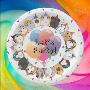 Guinea Pig Party Pappteller