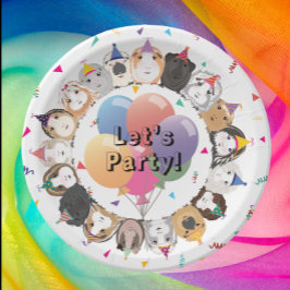 Guinea Pig Party Pappteller