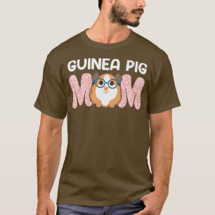 Guinea Pig Pet Besitzer Hunde Mama Blumengrafik T-Shirt