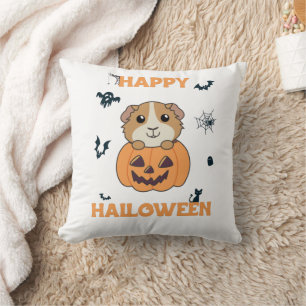 Guinea Pig Pumpkin Sweet Animals Happy Halloween Kissen