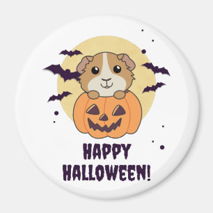 Guinea Pig Pumpkin Sweet Animals Happy Halloween m Magnet