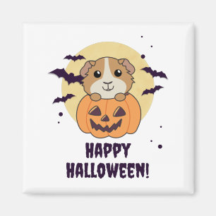 Guinea Pig Pumpkin Sweet Animals Happy Halloween m Magnet