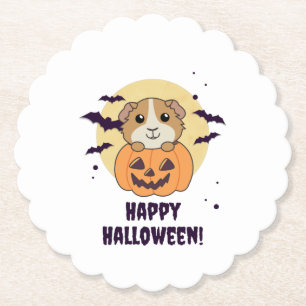 Guinea Pig Pumpkin Sweet Animals Happy Halloween Untersetzer