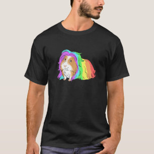 Guinea Pig Regenbogen Farbige Frisur für die Guine T-Shirt