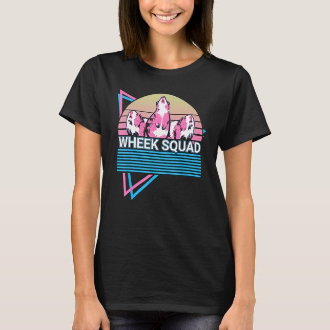 Guinea Pig Retro Wheek Squad T-Shirt (Vorderseite)