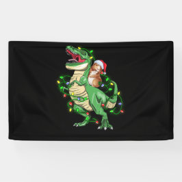 Guinea Pig Riding Weihnachtslicht T Rex Dinosaur Banner