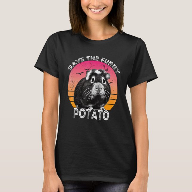Guinea Pig Save The Furry Potato T-Shirt (Vorderseite)
