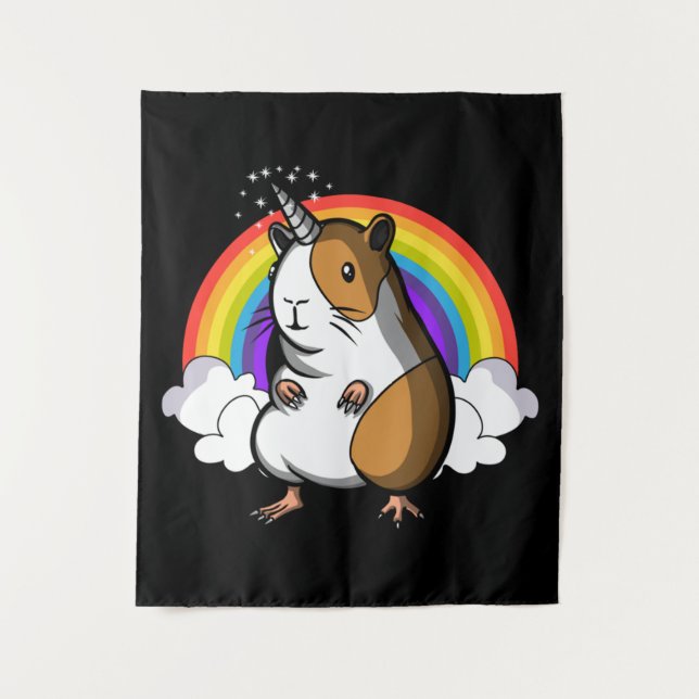Guinea Pig Unicorn Wandteppich (Vorderseite)