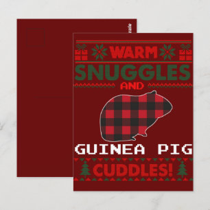 Guinea Pig Weihnachten Pajama Shirt Ugly Weihnacht Postkarte