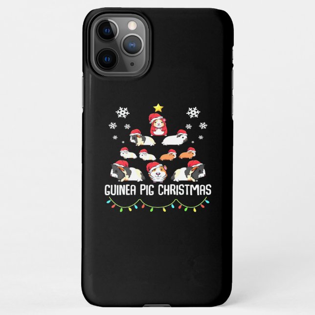 Guinea Pig Weihnachtsbaum | Funny Guinea Pig Lover iPhone Hülle (Rückseite)
