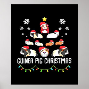 Guinea Pig Weihnachtsbaum Funny Guinea Pig Lover Poster