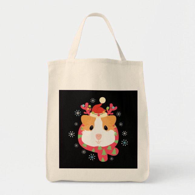 Guinea Pig Weihnachtsmann Tragetasche (Vorne)