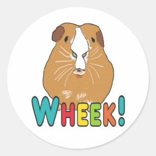 Guinea Pig Wheek Runder Aufkleber
