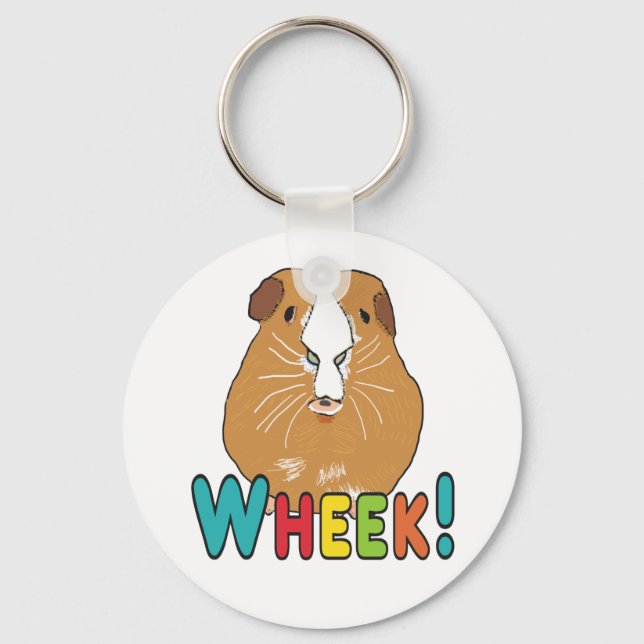 Guinea Pig Wheek Schlüsselanhänger (Vorderseite)
