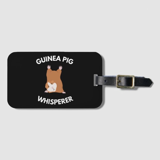 Guinea Pig Whisperer Gepäckanhänger (Vorderseite (Horizontal))