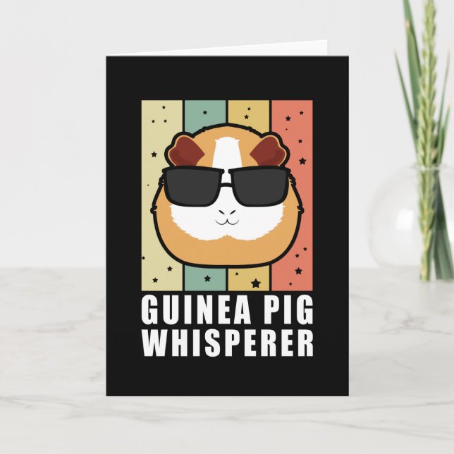 Guinea Pig Whisperer | Guinea Piggy Gift Karte (Vorderseite)