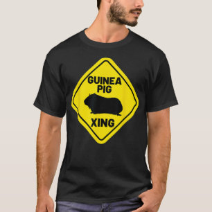 Guinea Pig Xing Or Crossing Retro Pet Rodent  T-Shirt