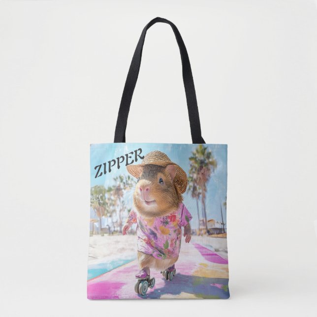 Guinea Pig Zipper In Pink With Style & Sass  Tasche (Vorderseite)