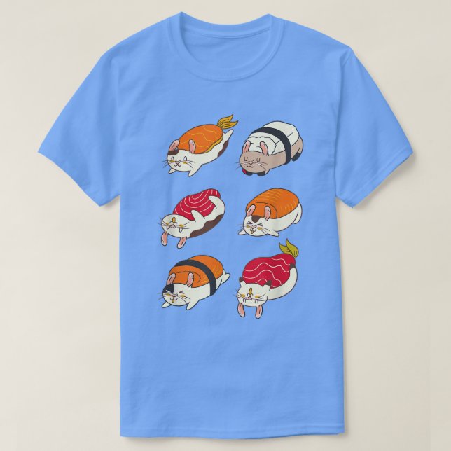 Guinea Pigs Sushi Style Animal Guinea Pig T-Shirt (Design vorne)