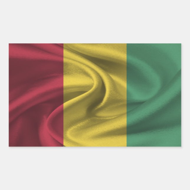 Guinea Rechteckiger Aufkleber (Vorderseite)
